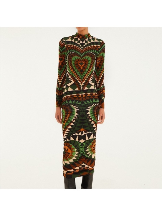 FARM Rio Dresses & Skirts - FARM Rio Heart Deco Jersey Midi Dress